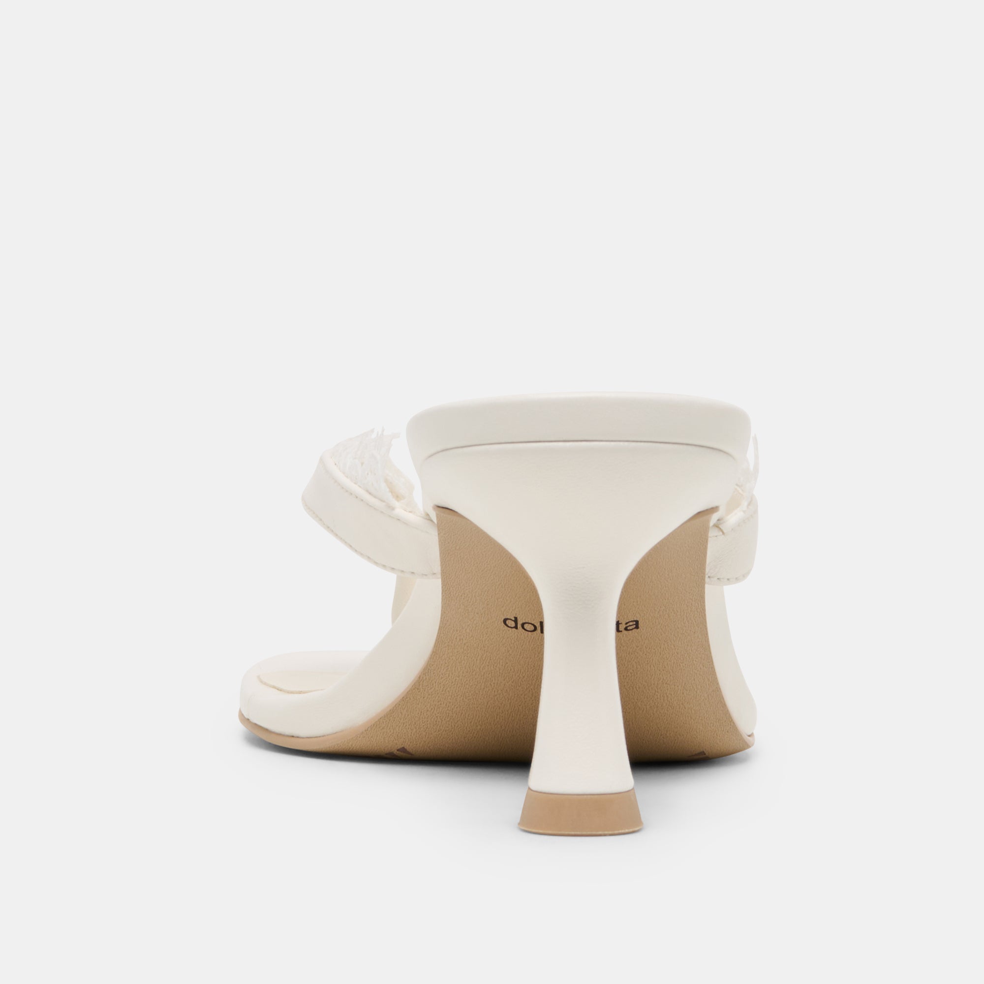 Daksie Lace True White Leather Heels / Dolce Vita