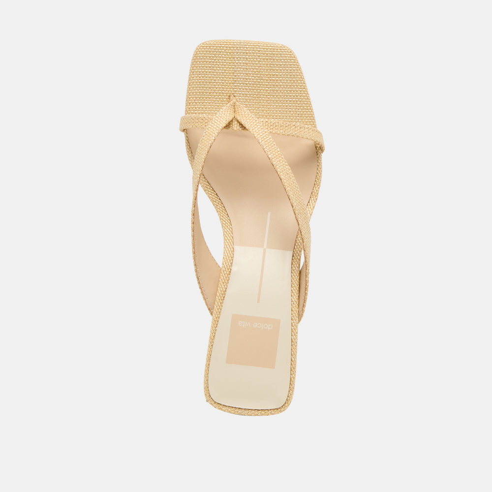 Brevel Natural Raffia Heels / Dolce Vita