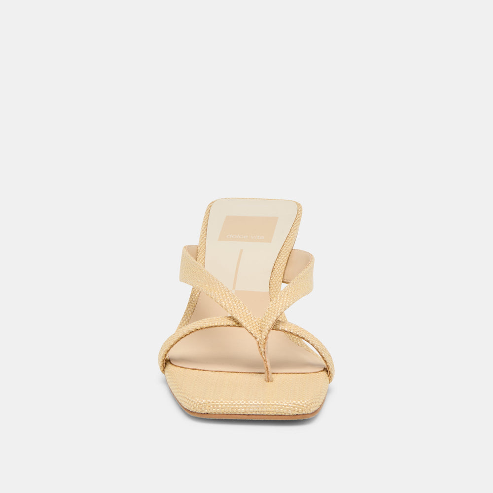 Brevel Natural Raffia Heels / Dolce Vita