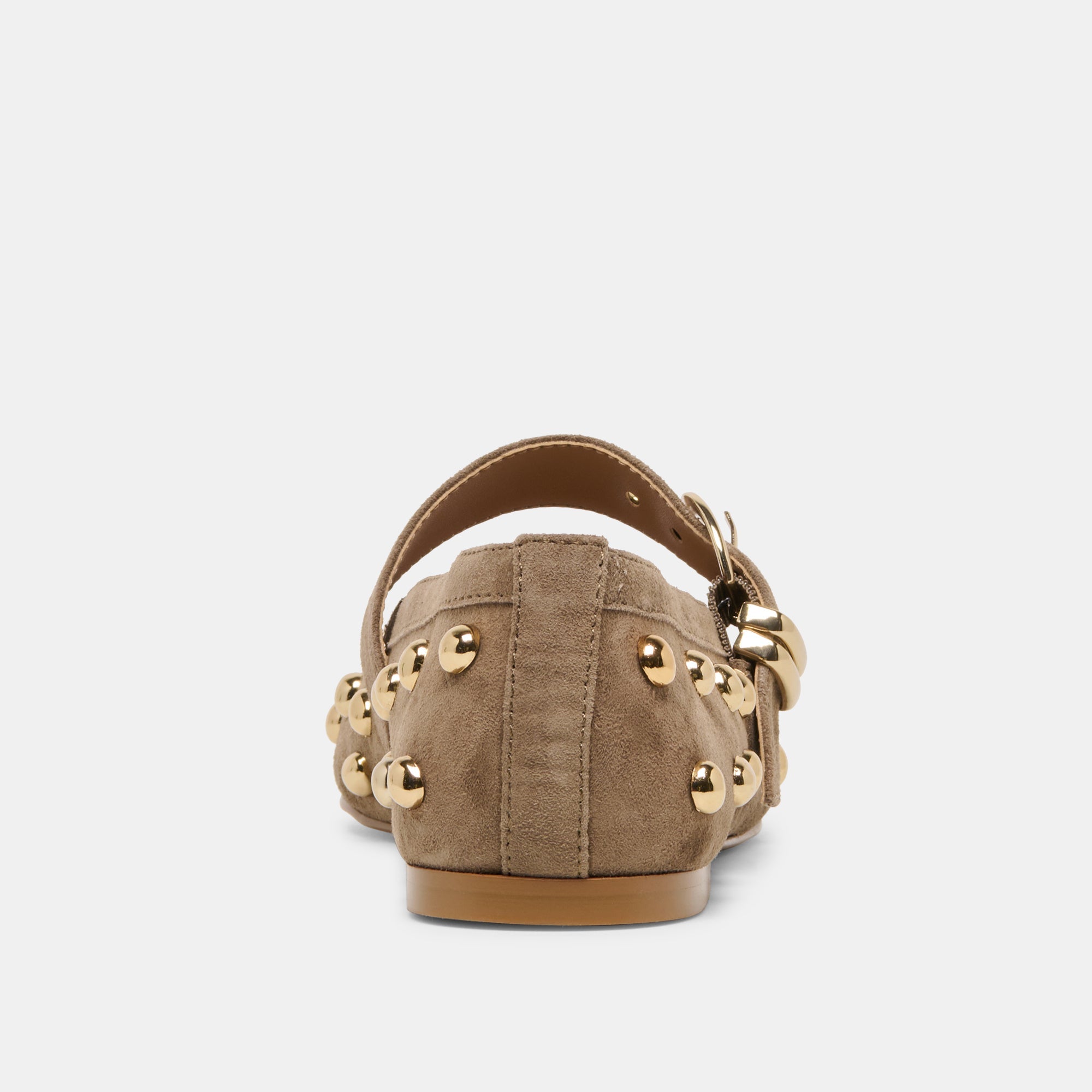 Mikel Stud Olive Suede Ballet Flats / Dolce Vita