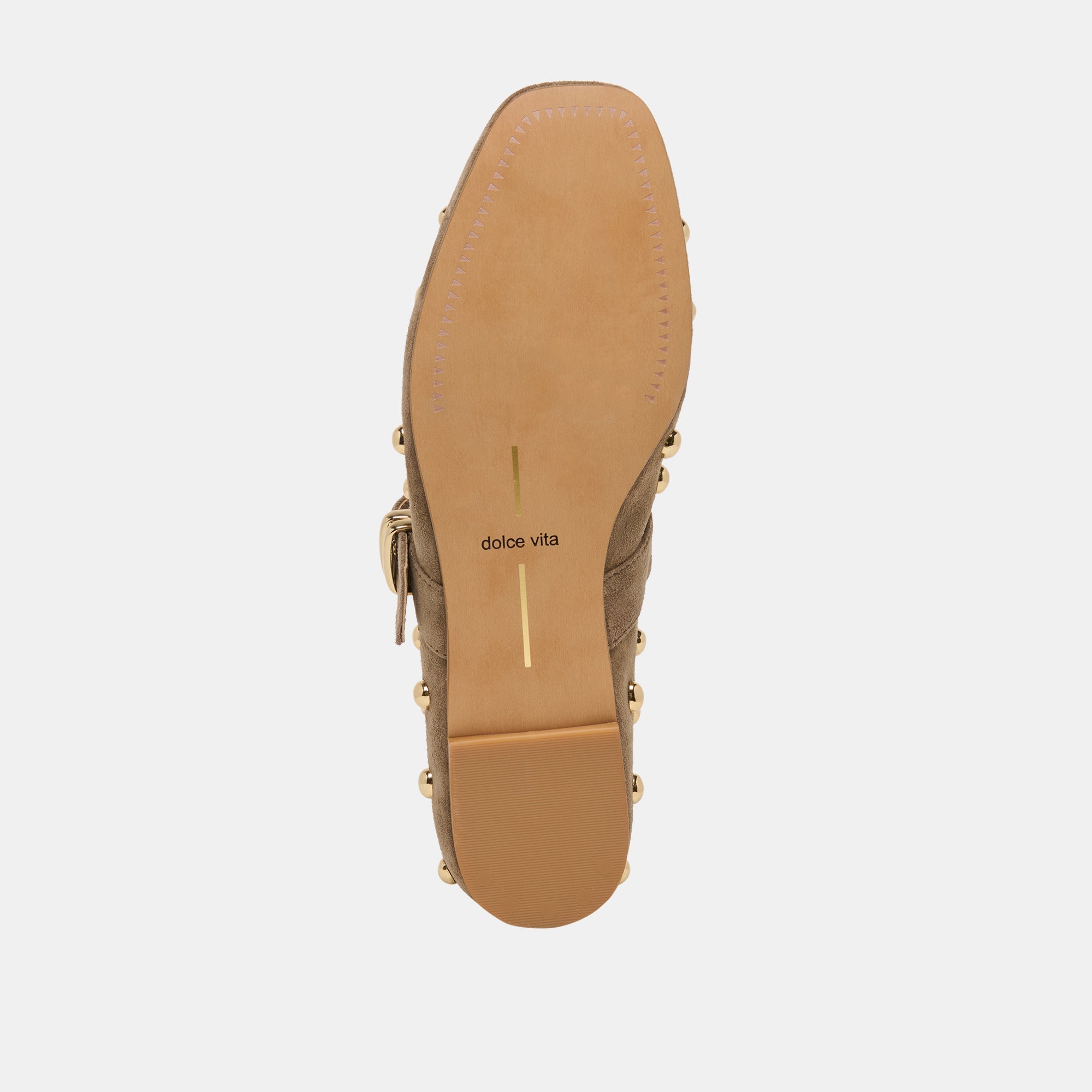 Mikel Stud Olive Suede Ballet Flats / Dolce Vita