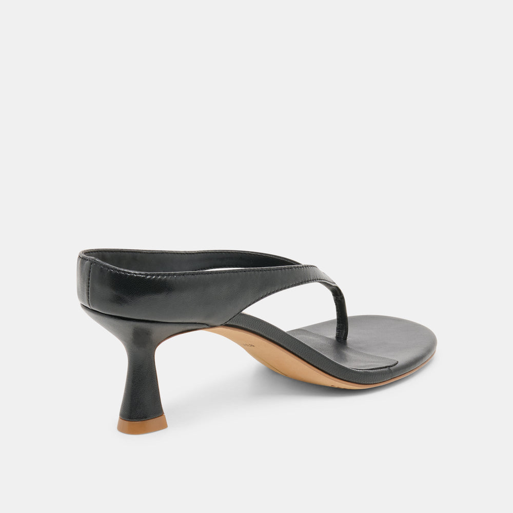 Doreen Black Leather Heels / Dolce Vita
