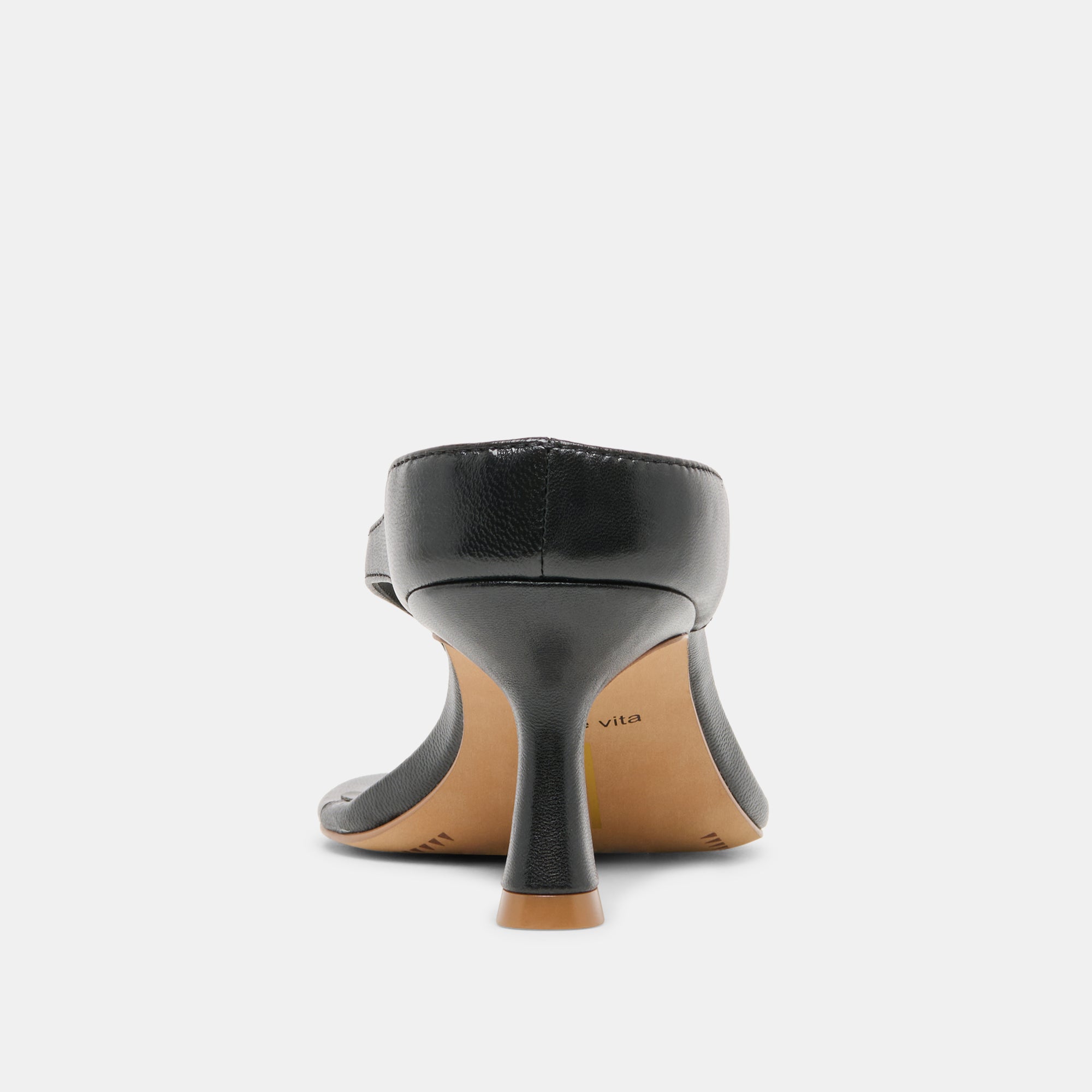 Doreen Black Leather Heels / Dolce Vita