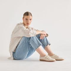 Merit Velcro Ivory Leather Sneakers / Dolce Vita