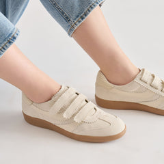Merit Velcro Ivory Leather Sneakers / Dolce Vita