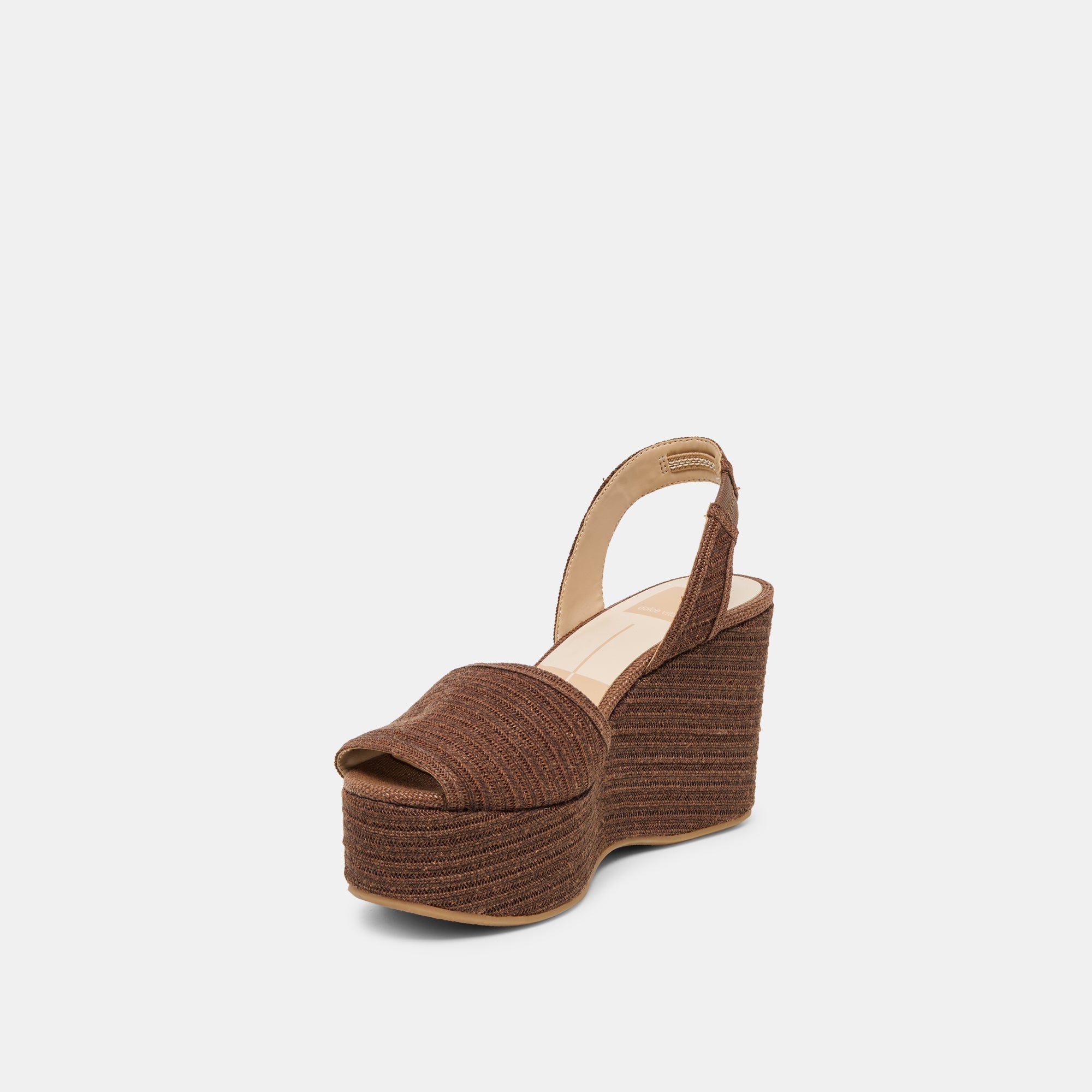 Akera Cocoa Raffia Wedges / Dolce Vita