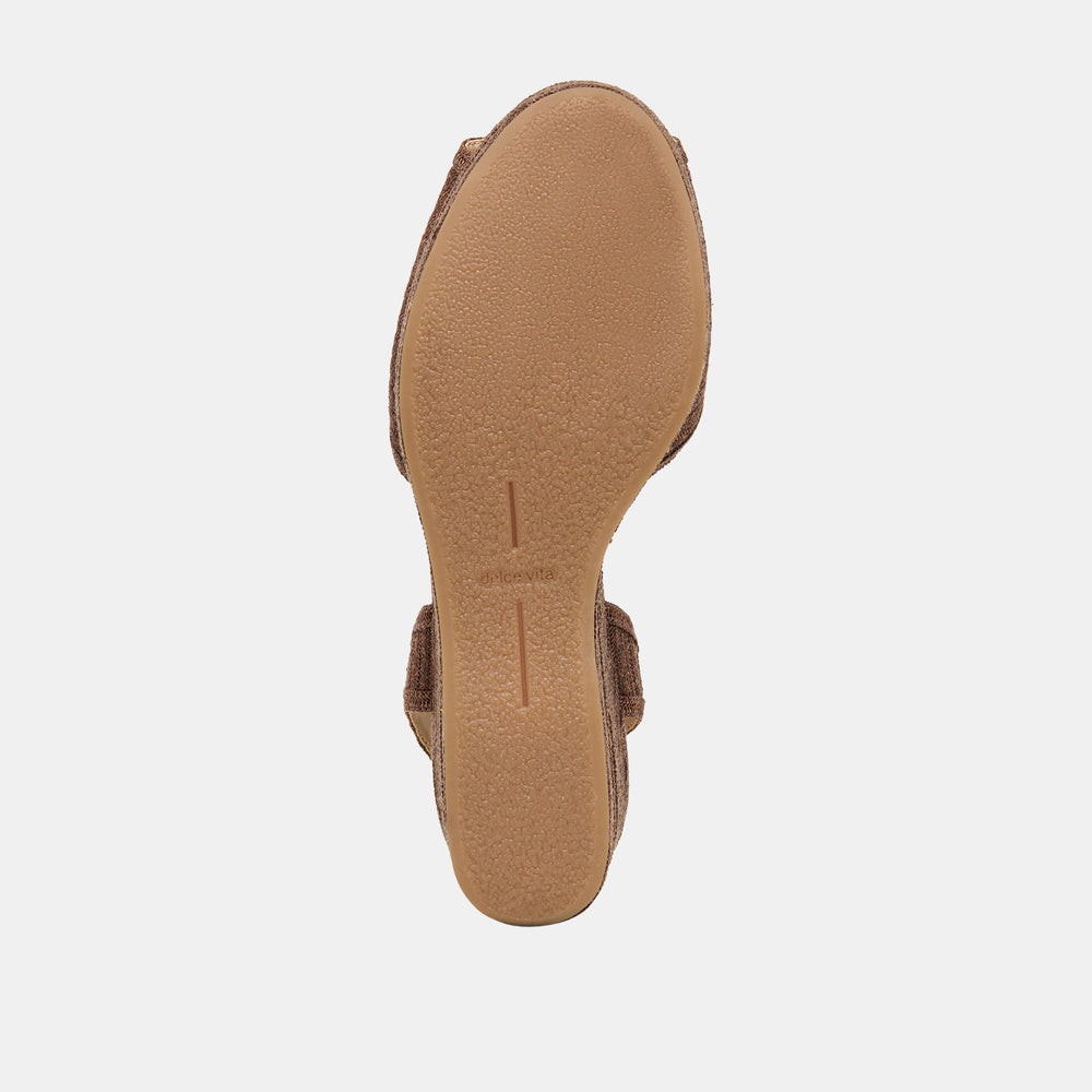 Akera Cocoa Raffia Wedges / Dolce Vita