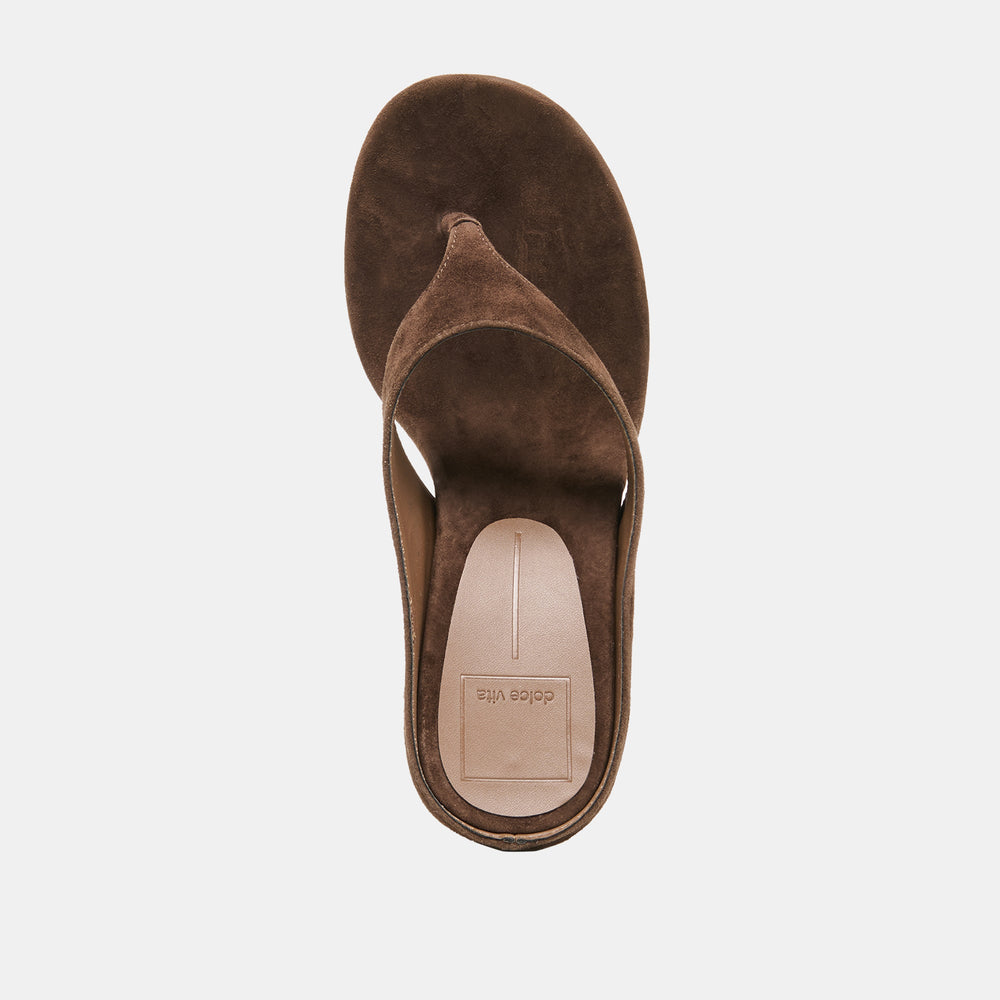 Hinna Dk Brown Suede Wedges / Dolce Vita