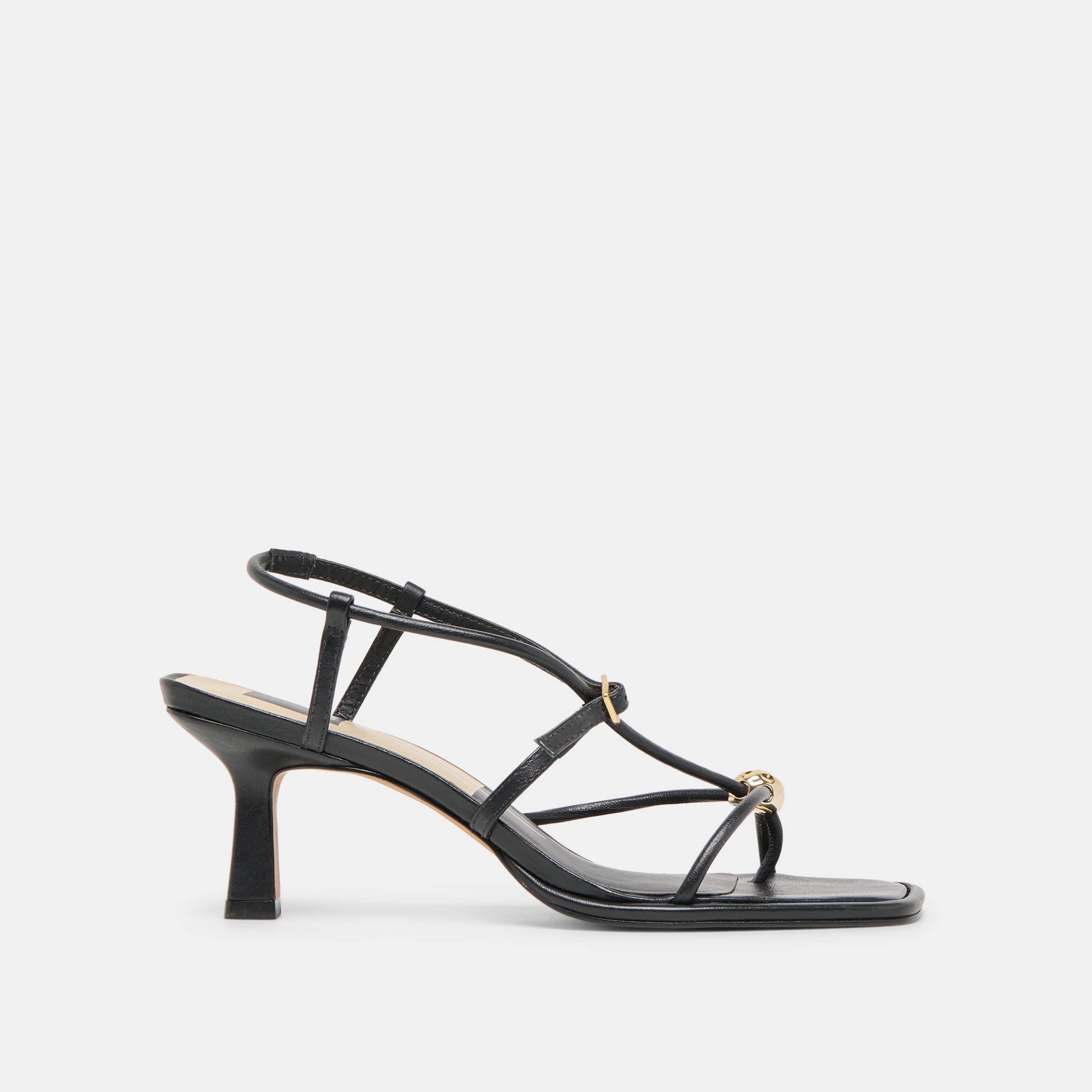 Mylee Black Leather Heels / Dolce Vita