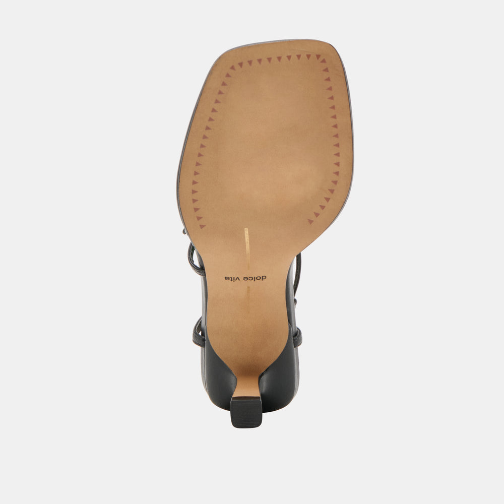 Mylee Black Leather Heels / Dolce Vita