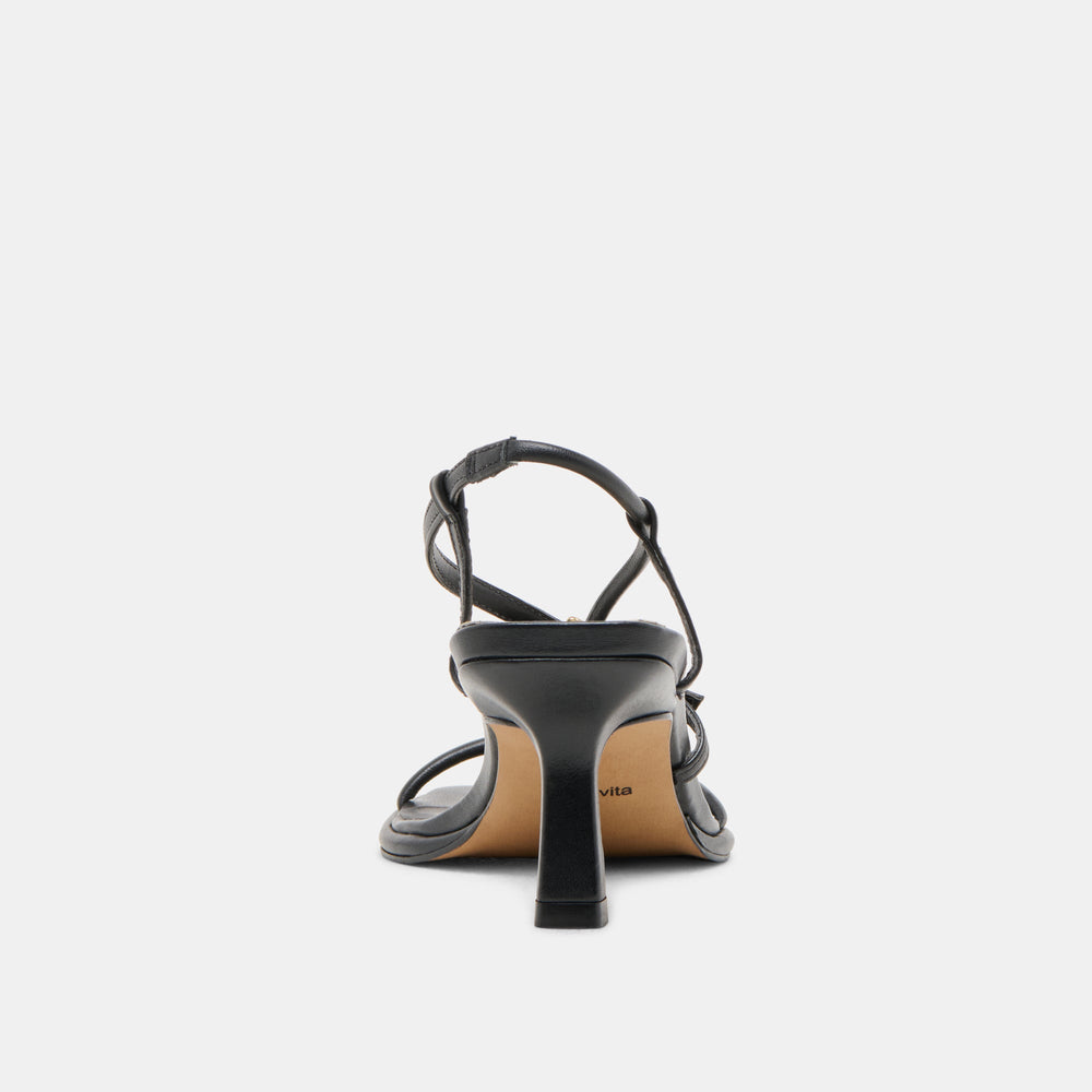 Mylee Black Leather Heels / Dolce Vita