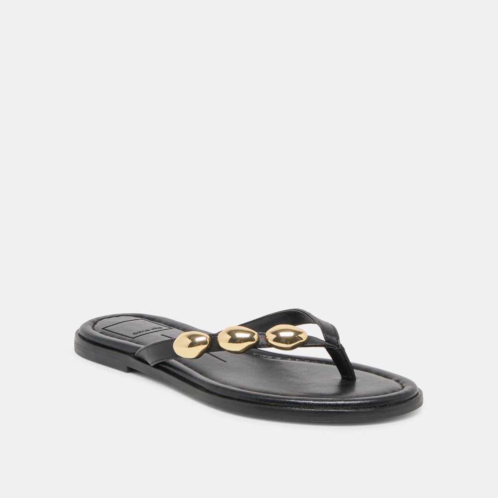 Juny Black Leather Sandals / Dolce Vita