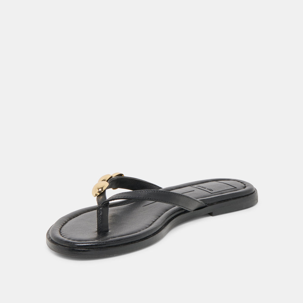 Juny Black Leather Sandals / Dolce Vita