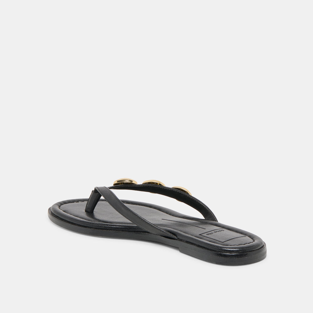 Juny Black Leather Sandals / Dolce Vita