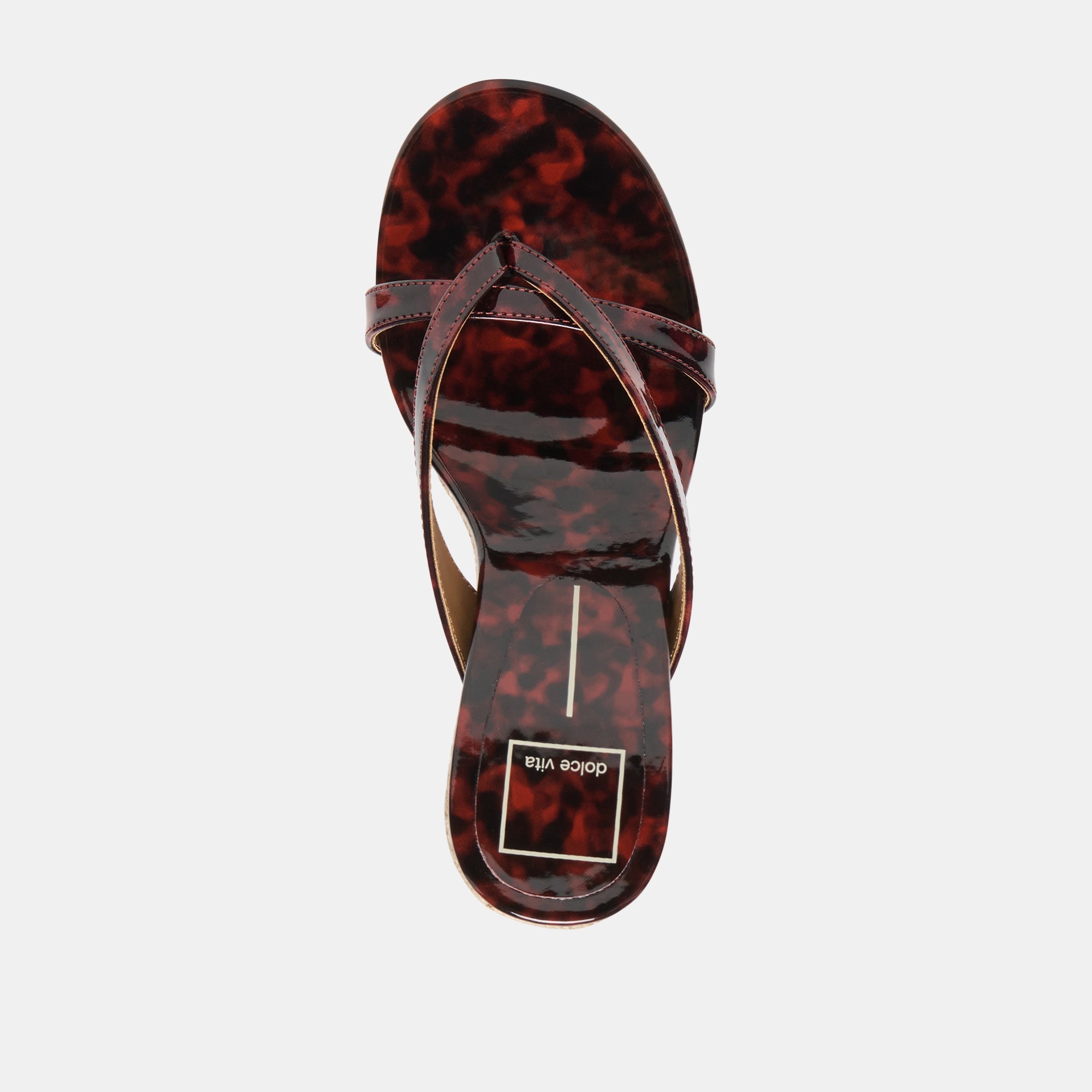 Helan Espadrille Tortoise Patent Leather Wedges / Dolce Vita