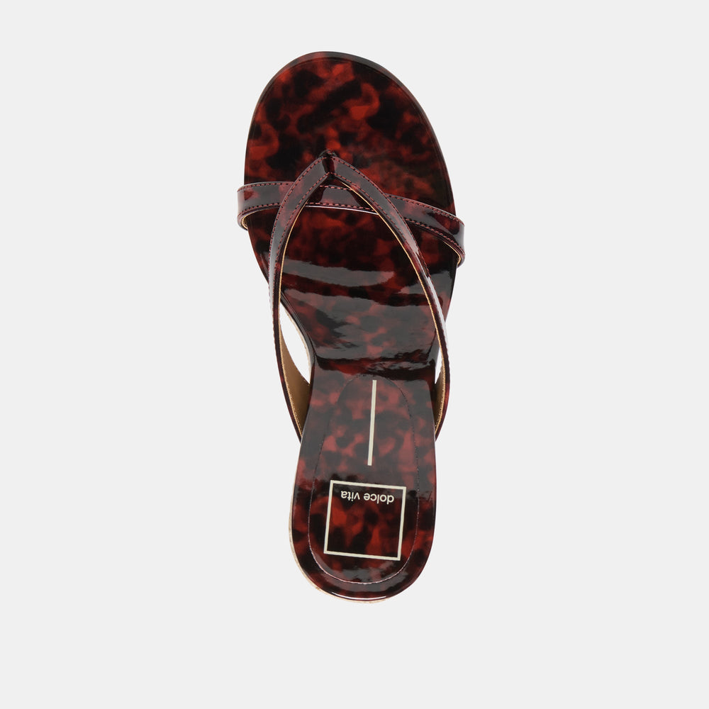 Helan Espadrille Tortoise Patent Leather Wedges / Dolce Vita