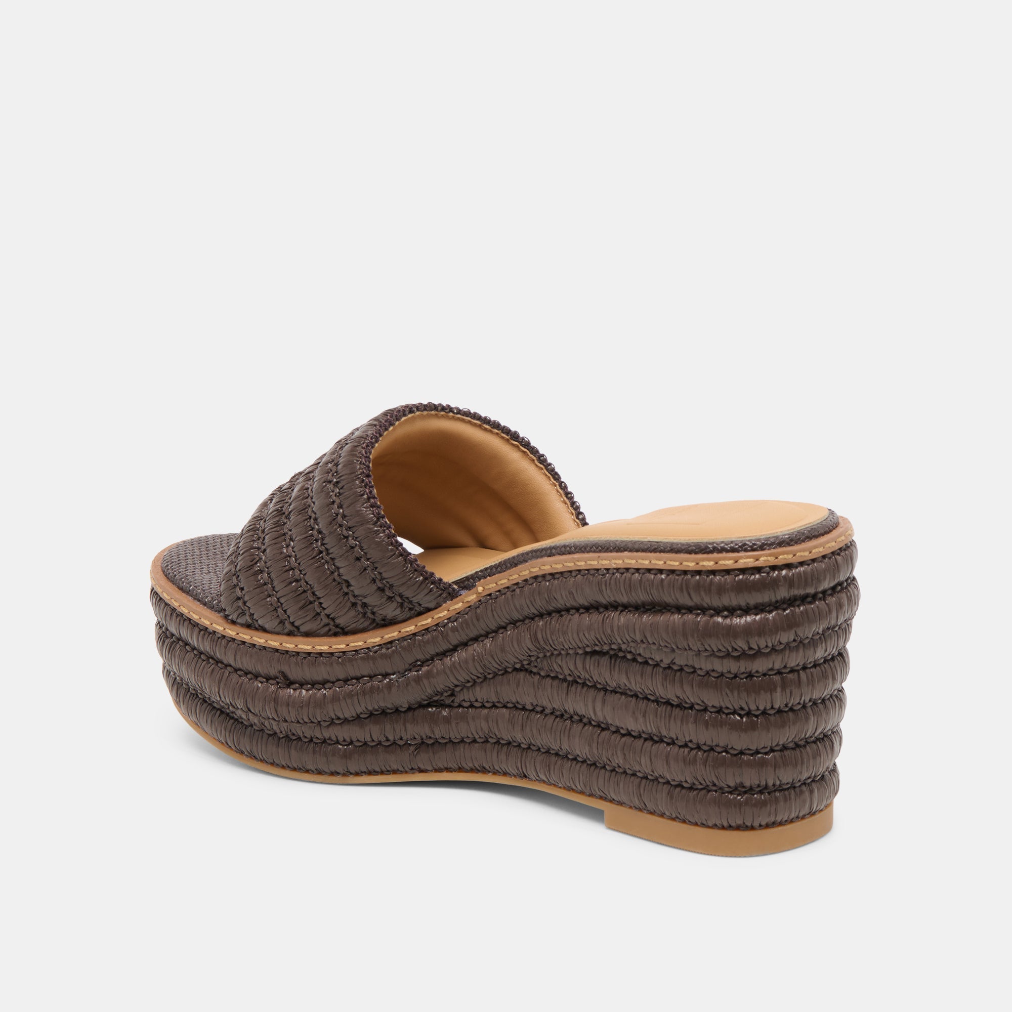 Throne Chocolate Raffia Wedges / Dolce Vita