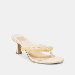 Daksie Off White Leather Heels / Dolce Vita