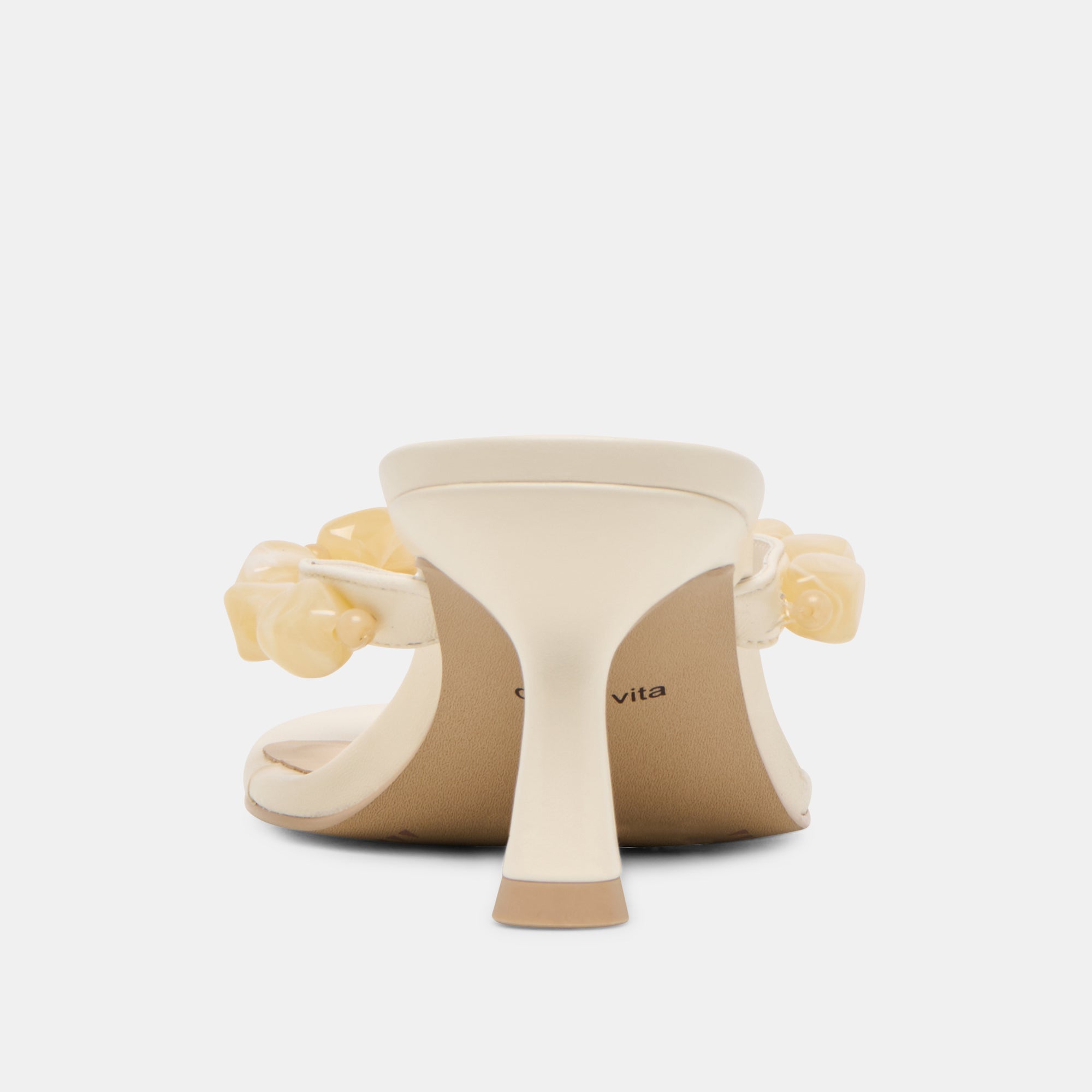 Daksie Off White Leather Heels / Dolce Vita