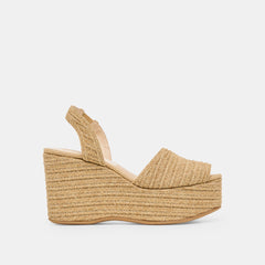 Akera Natural Raffia Wedges / Dolce Vita