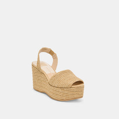 Akera Natural Raffia Wedges / Dolce Vita