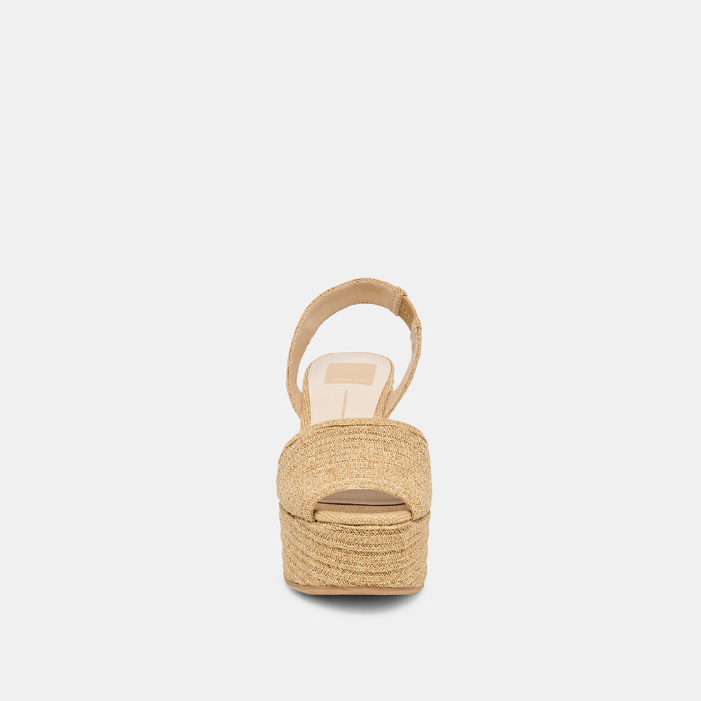 Akera Natural Raffia Wedges / Dolce Vita