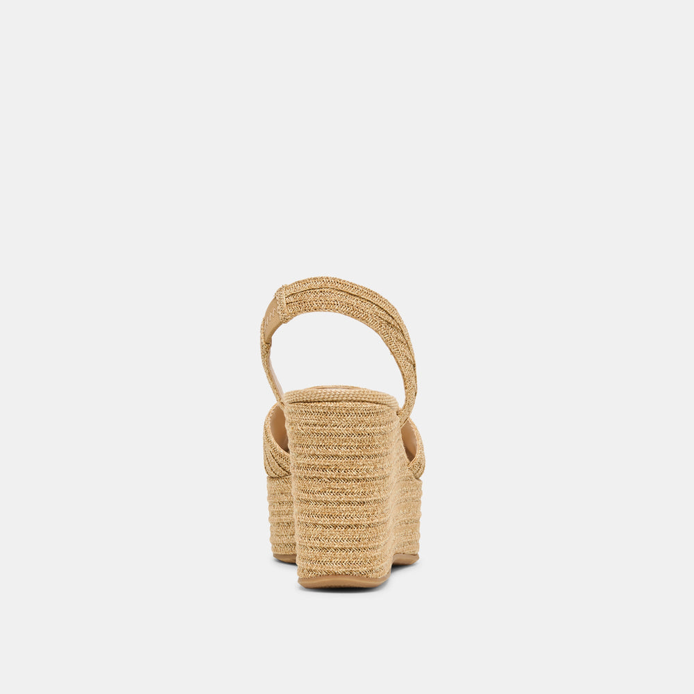 Akera Natural Raffia Wedges / Dolce Vita