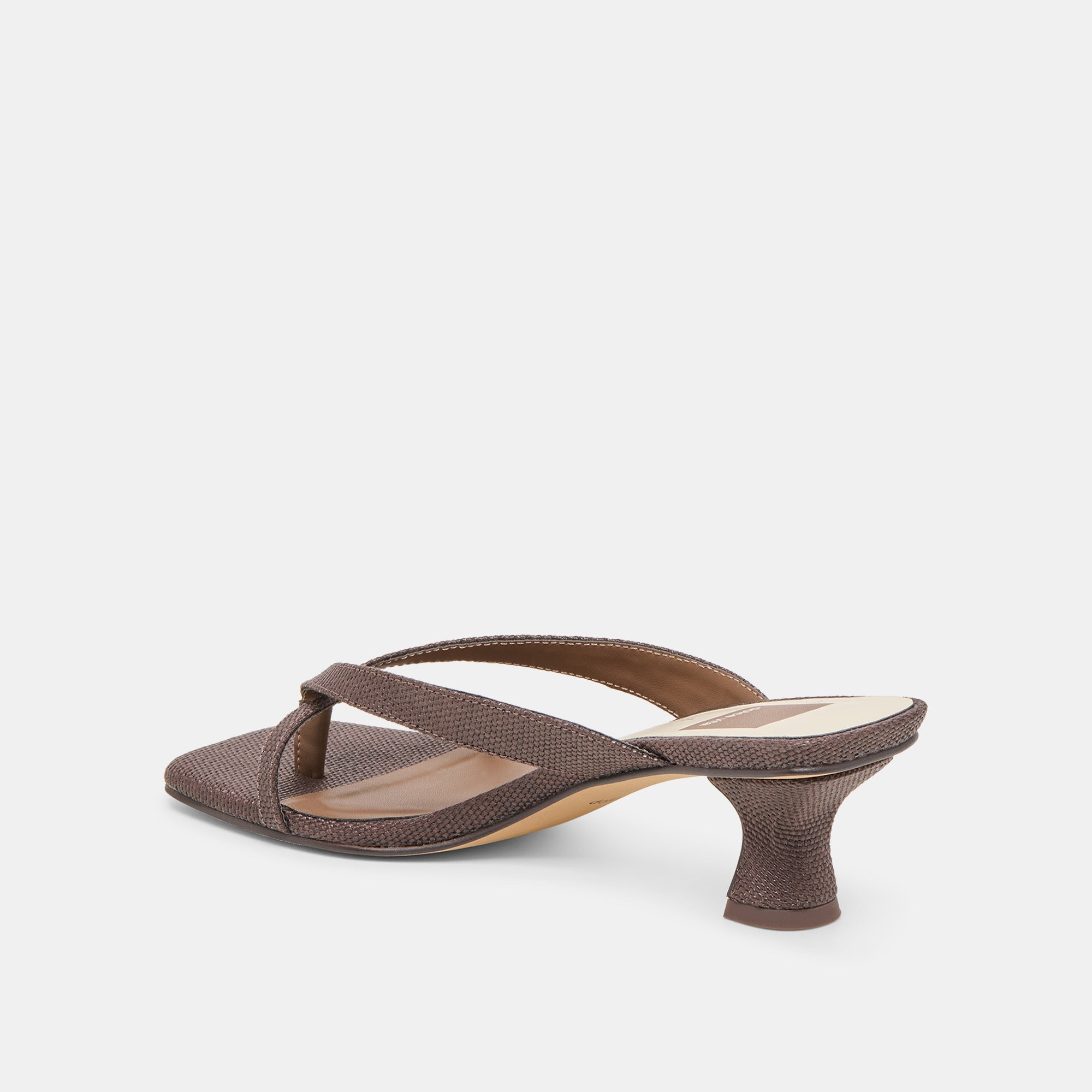 Brevel Chocolate Raffia Heels / Dolce Vita