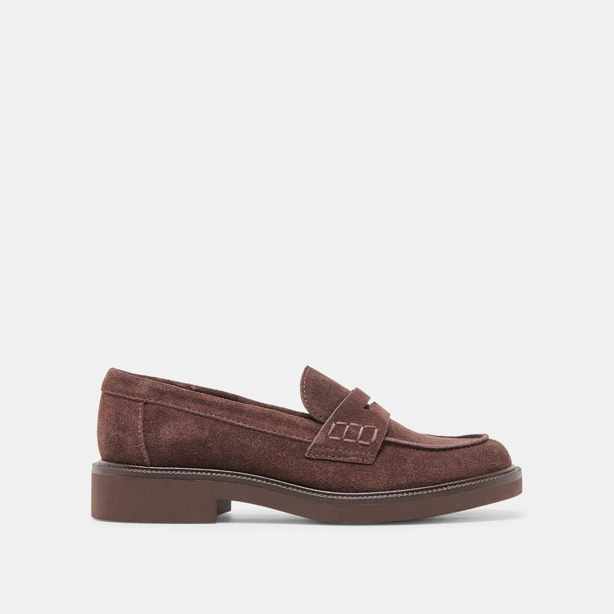 Tiggy Mahogany Suede Loafers / Dolce Vita