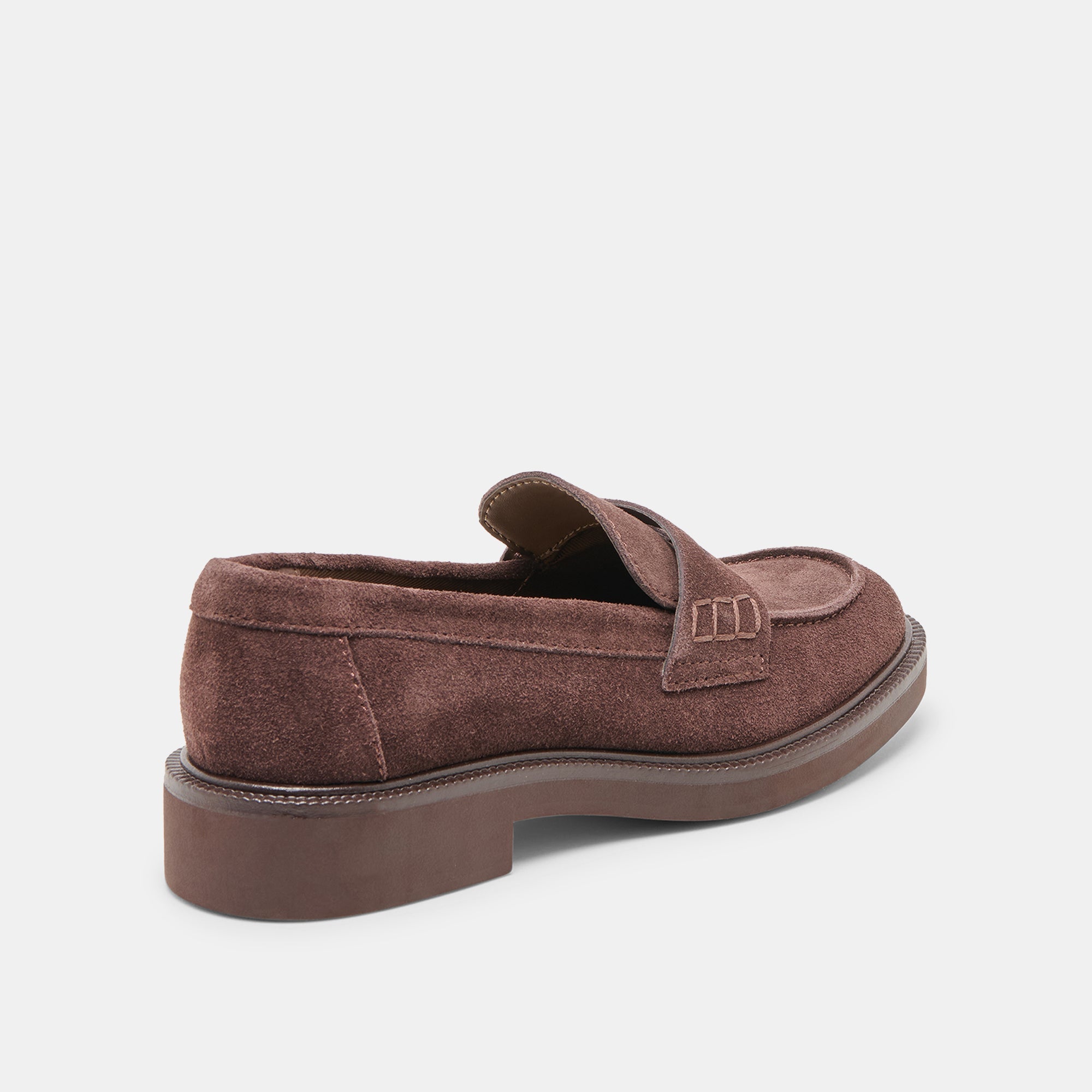 Tiggy Mahogany Suede Loafers / Dolce Vita