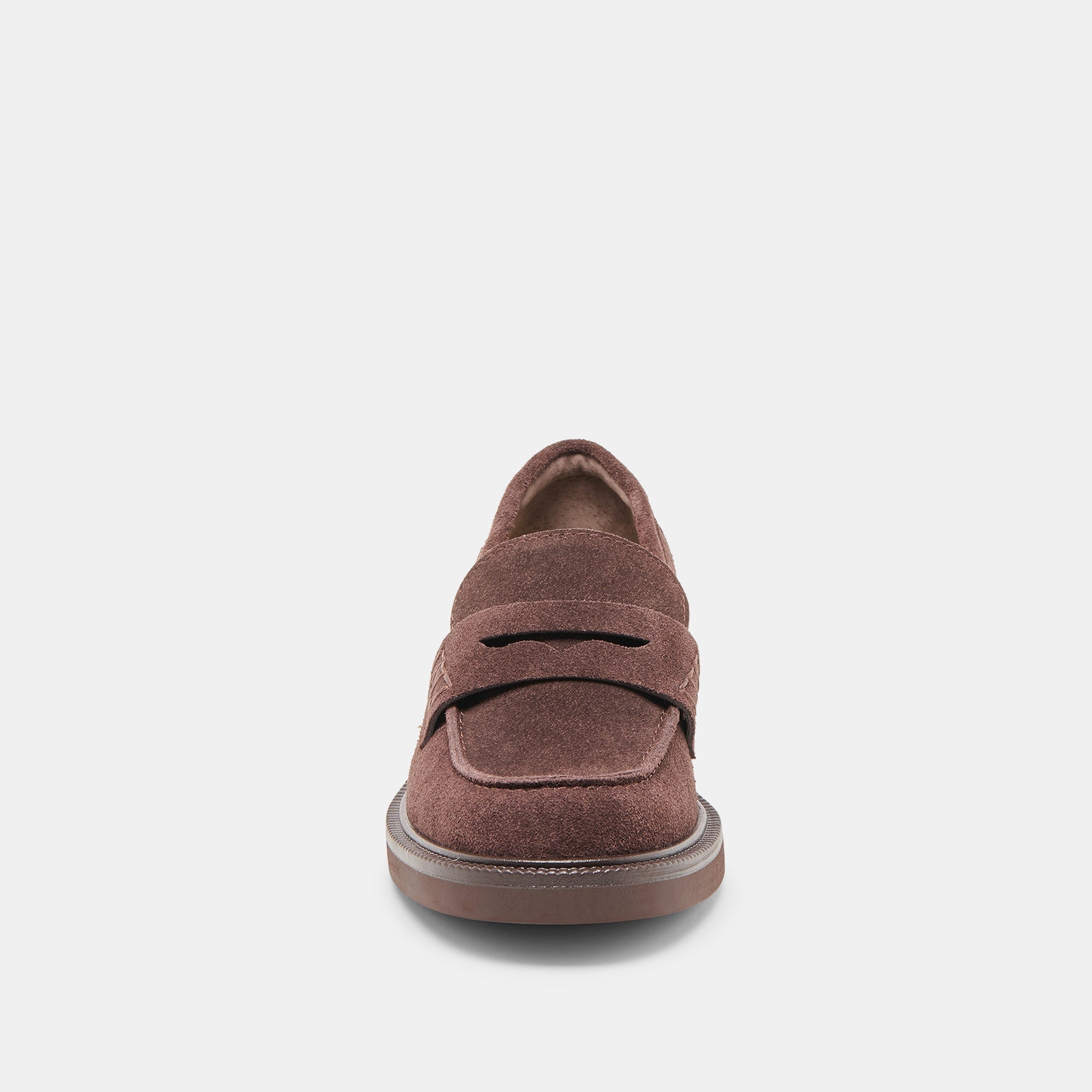 Tiggy Mahogany Suede Loafers / Dolce Vita