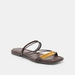 LYNDEE BEAD Espresso Stella Strappy Open-Toe Sandals / Dolce Vita