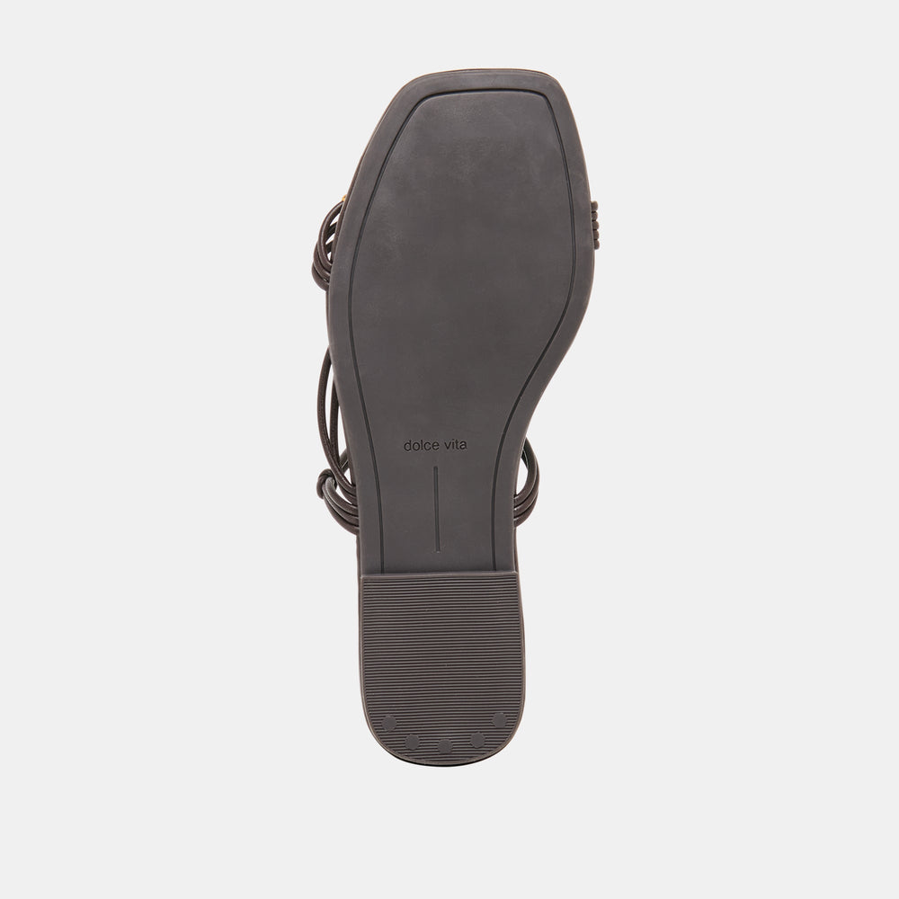 LYNDEE BEAD Espresso Stella Strappy Open-Toe Sandals / Dolce Vita