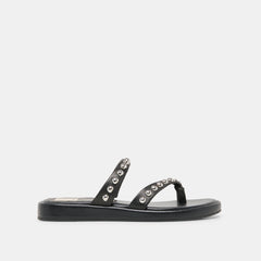 Amary Stud Black Leather Sandals / Dolce Vita