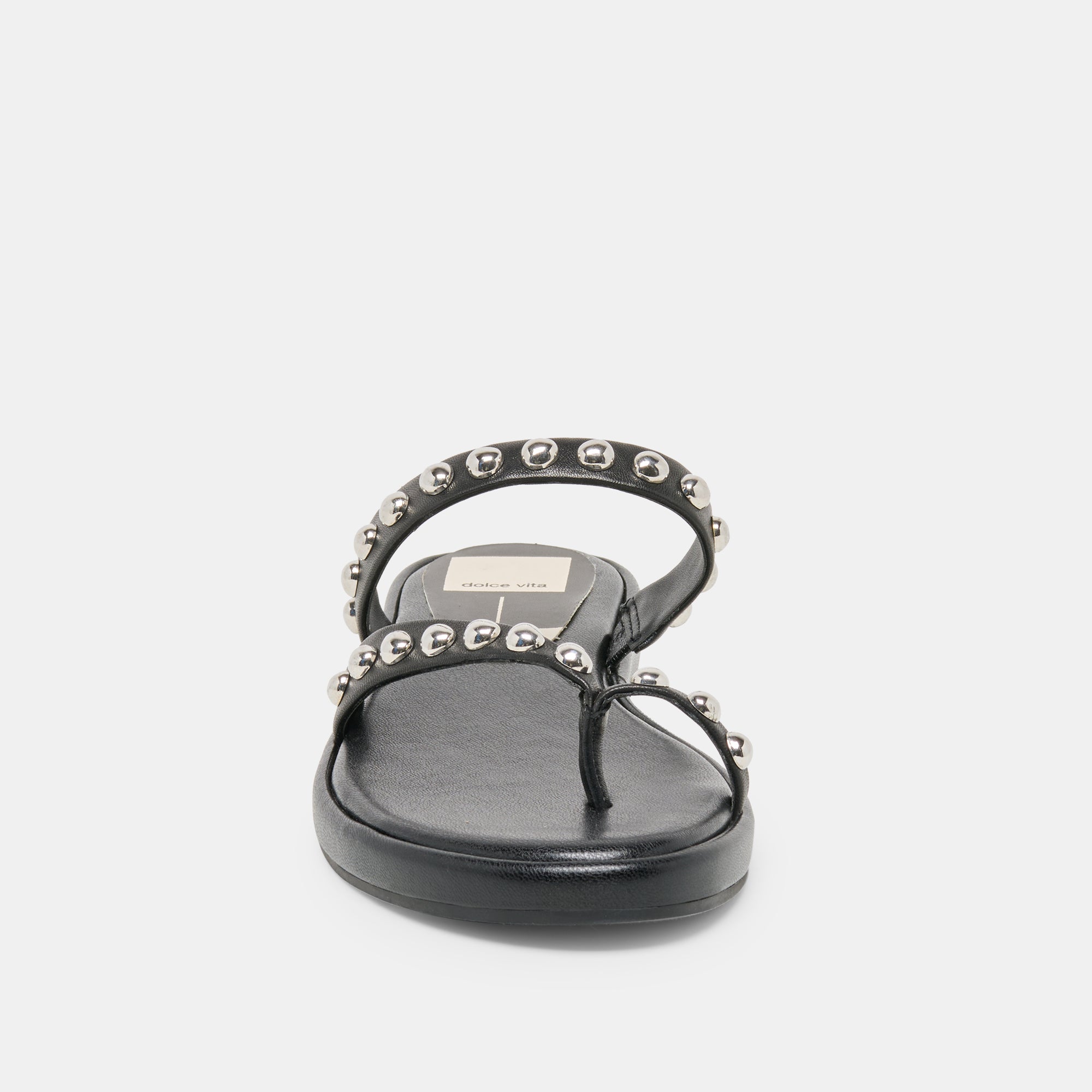 Amary Stud Black Leather Sandals / Dolce Vita