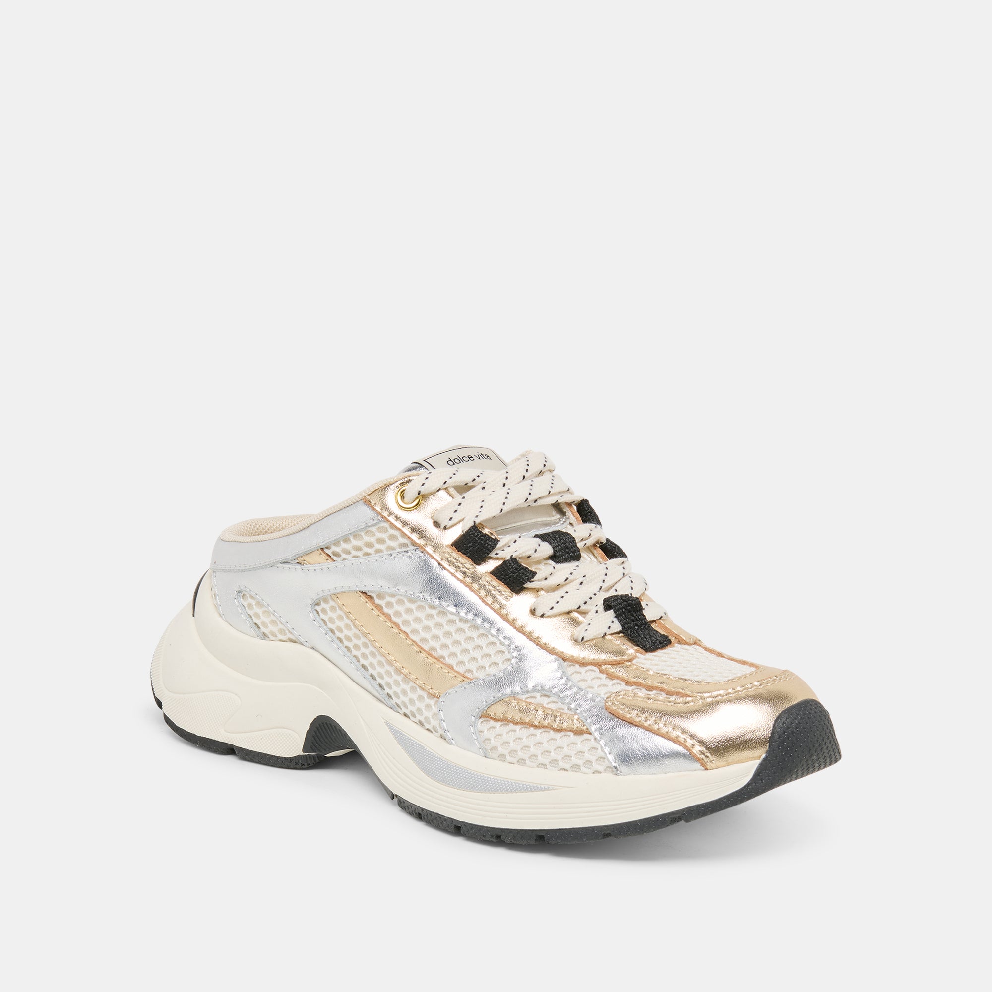 SWAYZY Metallic Multi Leather Platform Slip-on Sneakers / Dolce Vita