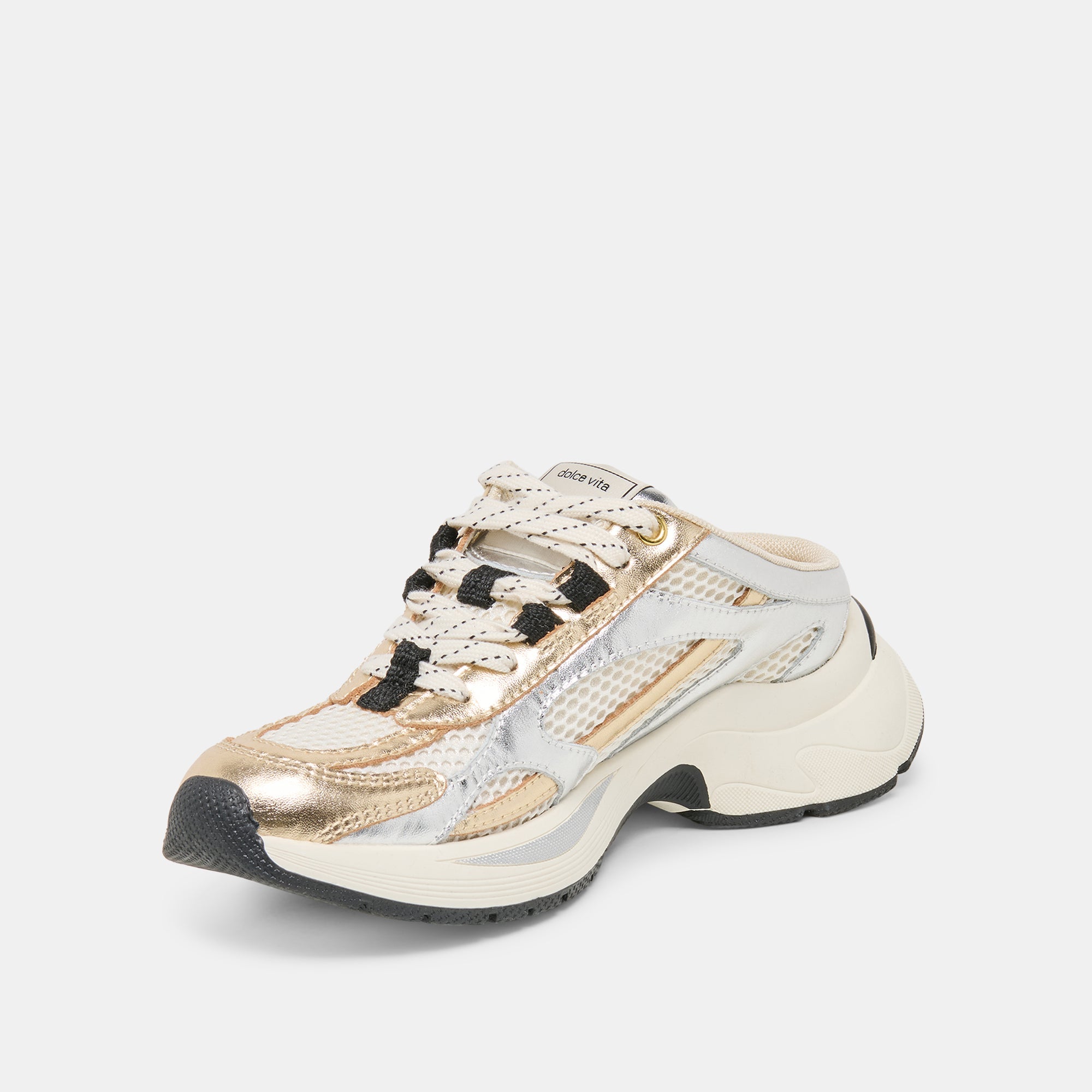 SWAYZY Metallic Multi Leather Platform Slip-on Sneakers / Dolce Vita