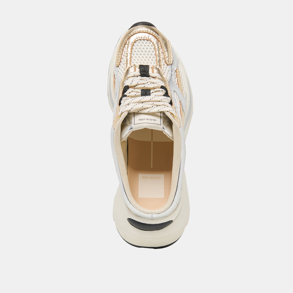 SWAYZY Metallic Multi Leather Platform Slip-on Sneakers / Dolce Vita