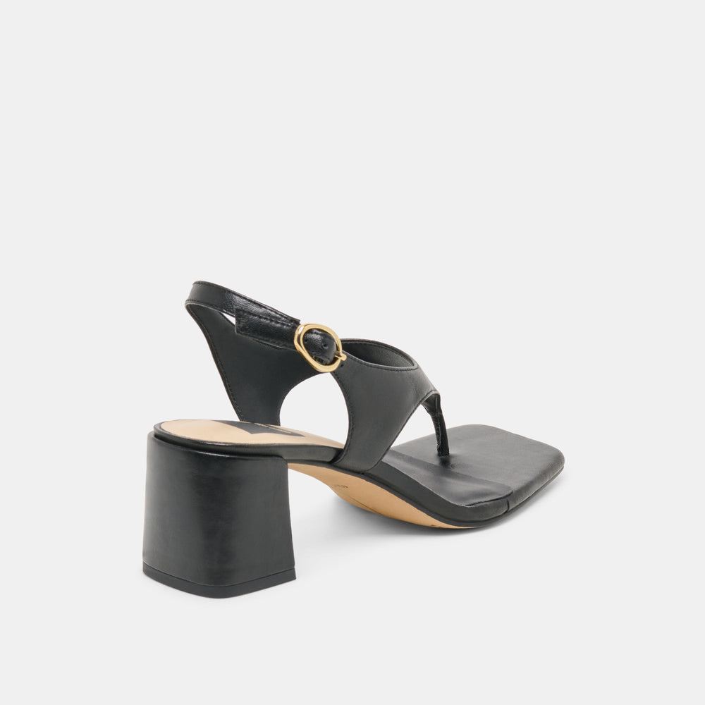 Yves Black Leather Heels / Dolce Vita