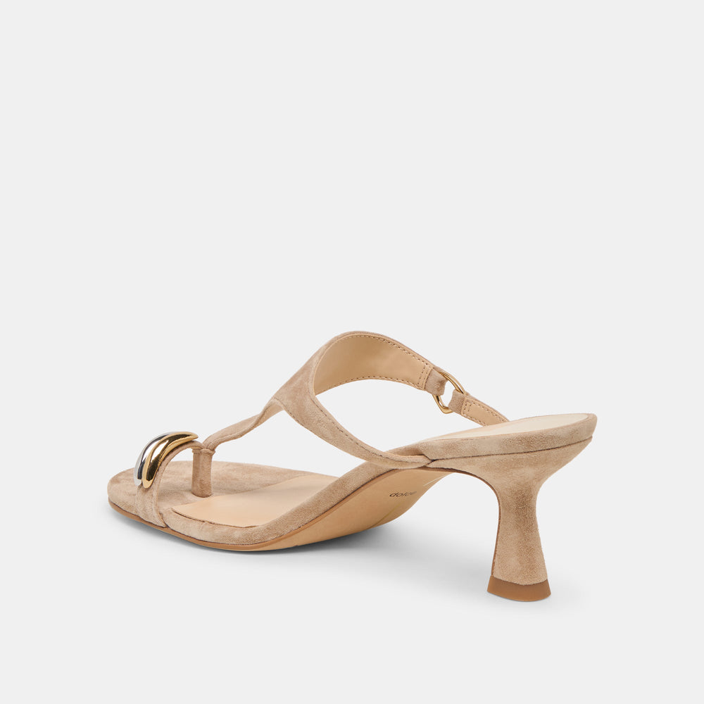Derrel Camel Suede Heels / Dolce Vita