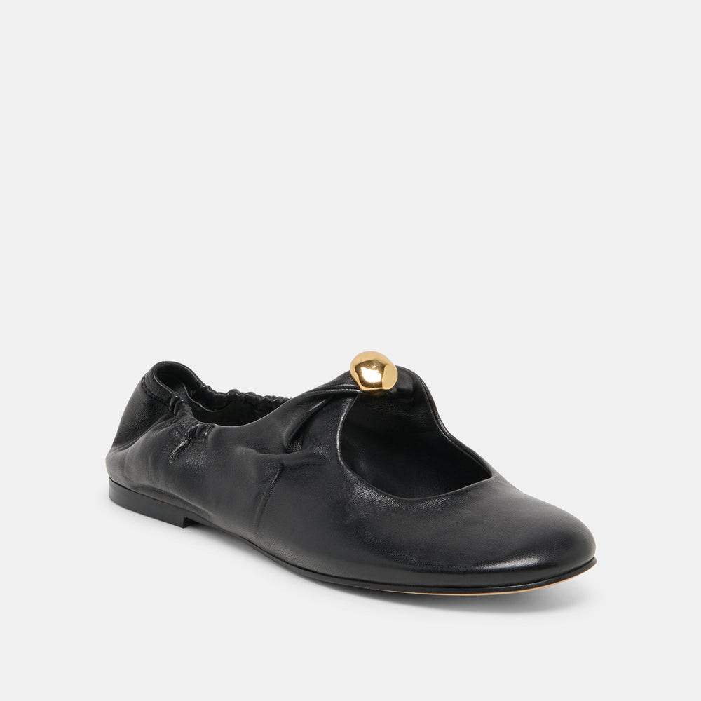 Cornel Black Leather Flats / Dolce Vita