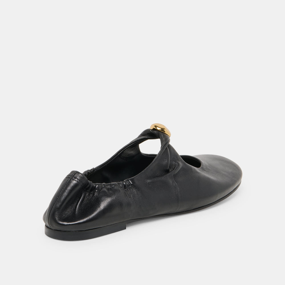 Cornel Black Leather Flats / Dolce Vita