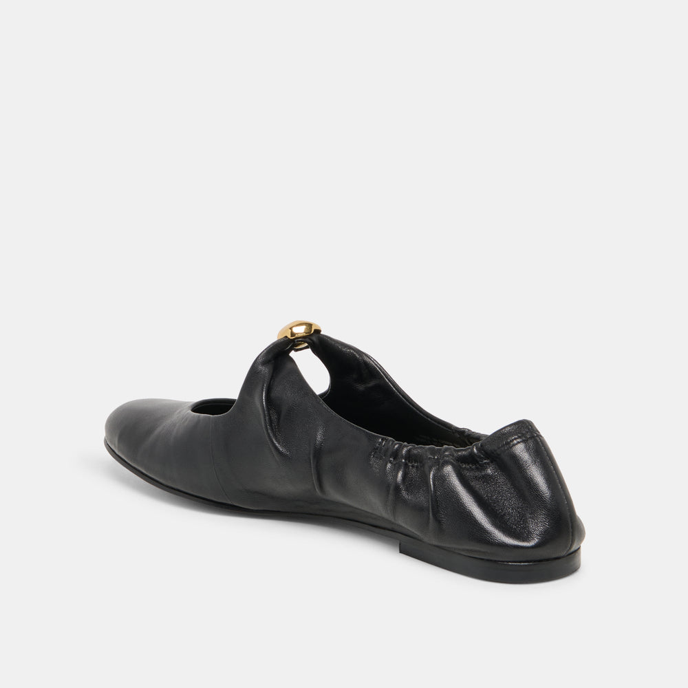 Cornel Black Leather Flats / Dolce Vita