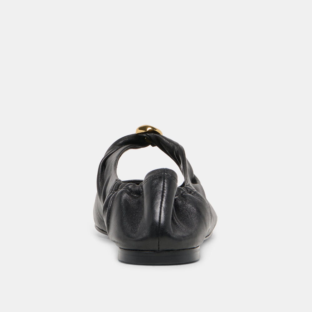 Cornel Black Leather Flats / Dolce Vita
