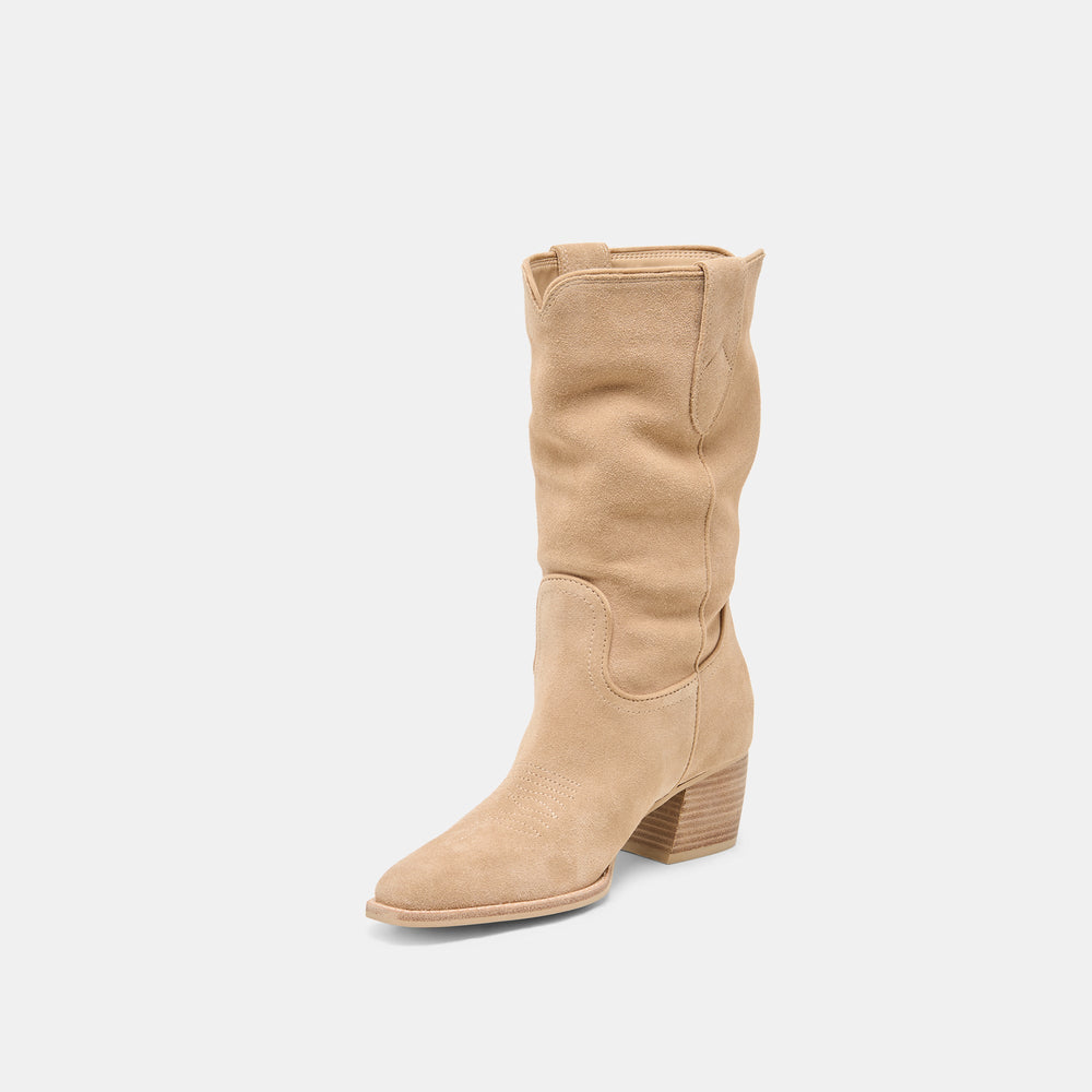 Vergil Camel Suede Boots / Dolce Vita