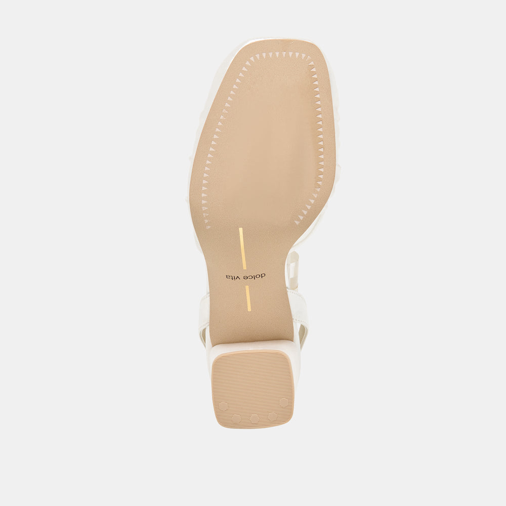 Tisha True White Satin Heels / Dolce Vita
