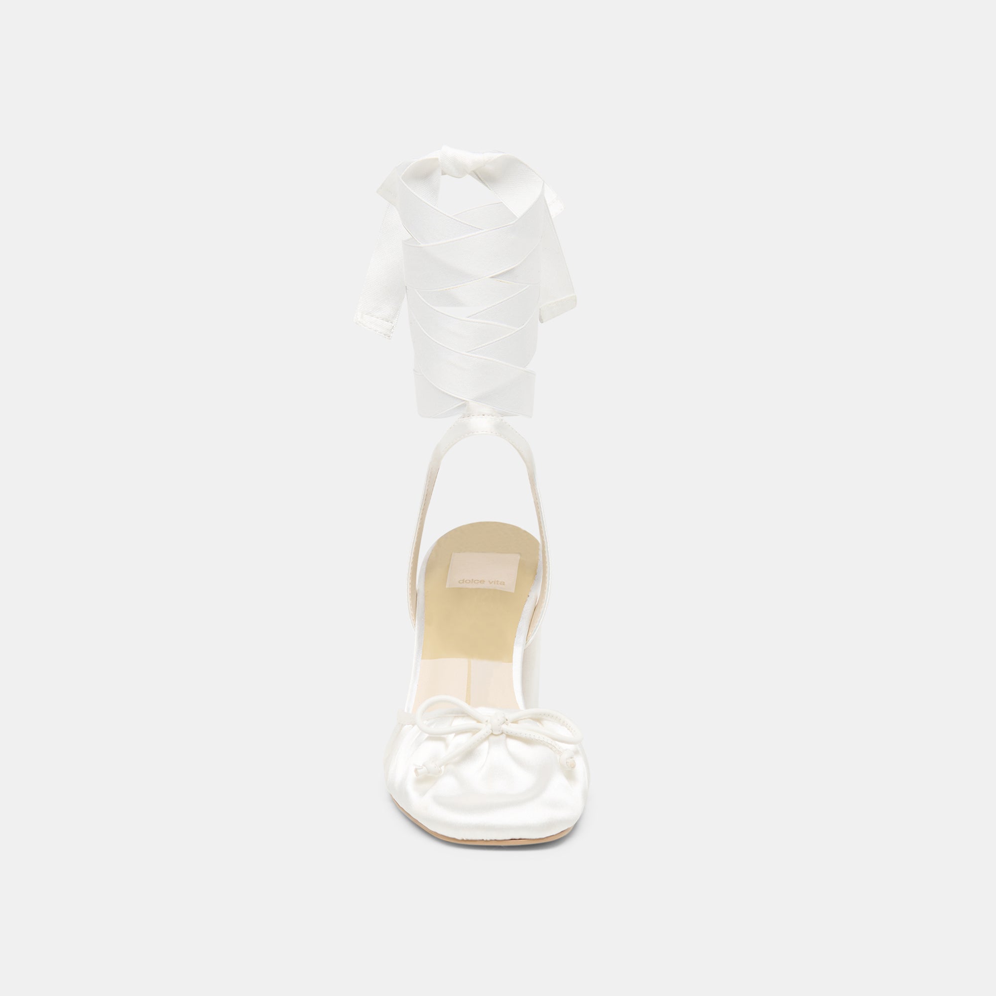 Tisha True White Satin Heels / Dolce Vita