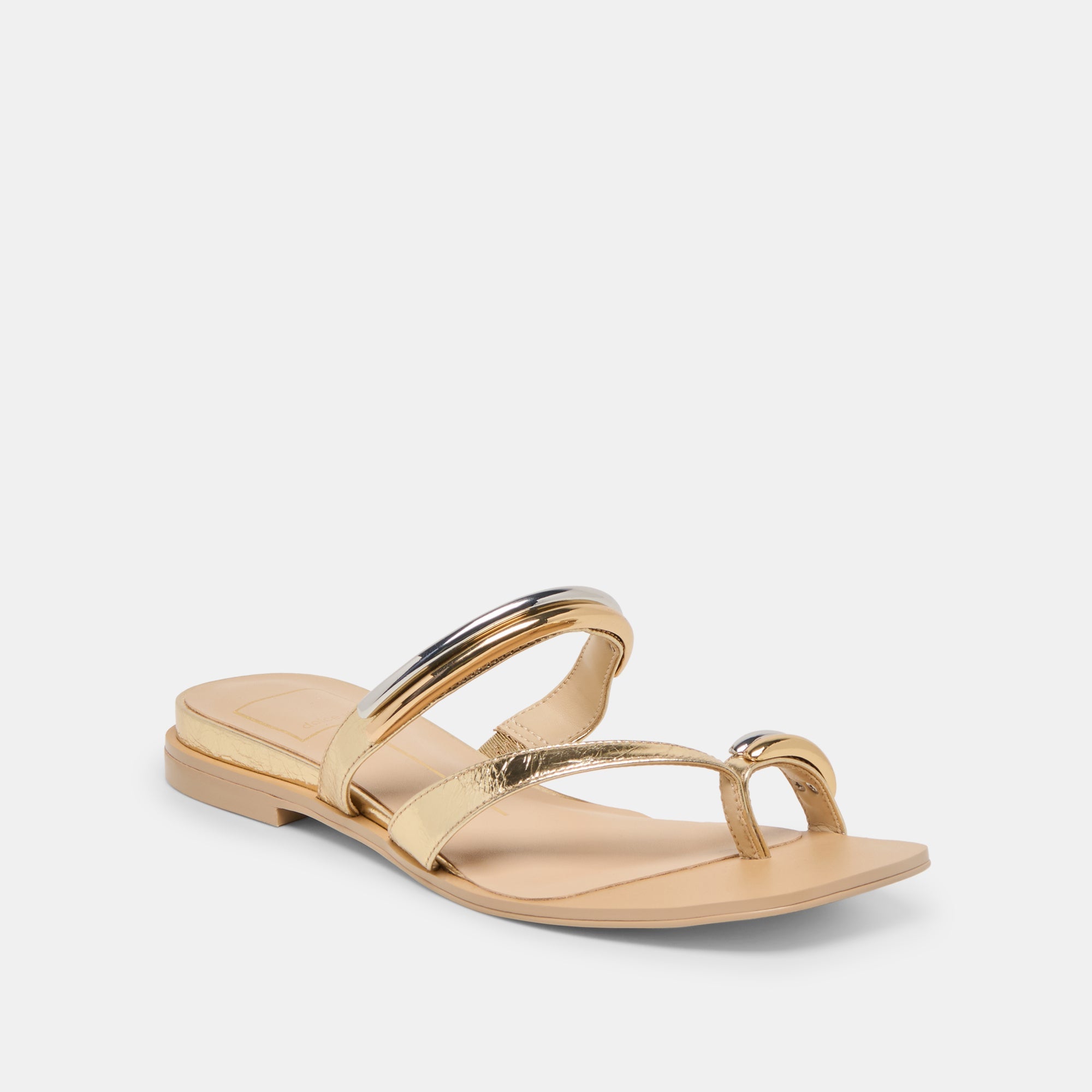 Tarina Gold Leather Sandals / Dolce Vita