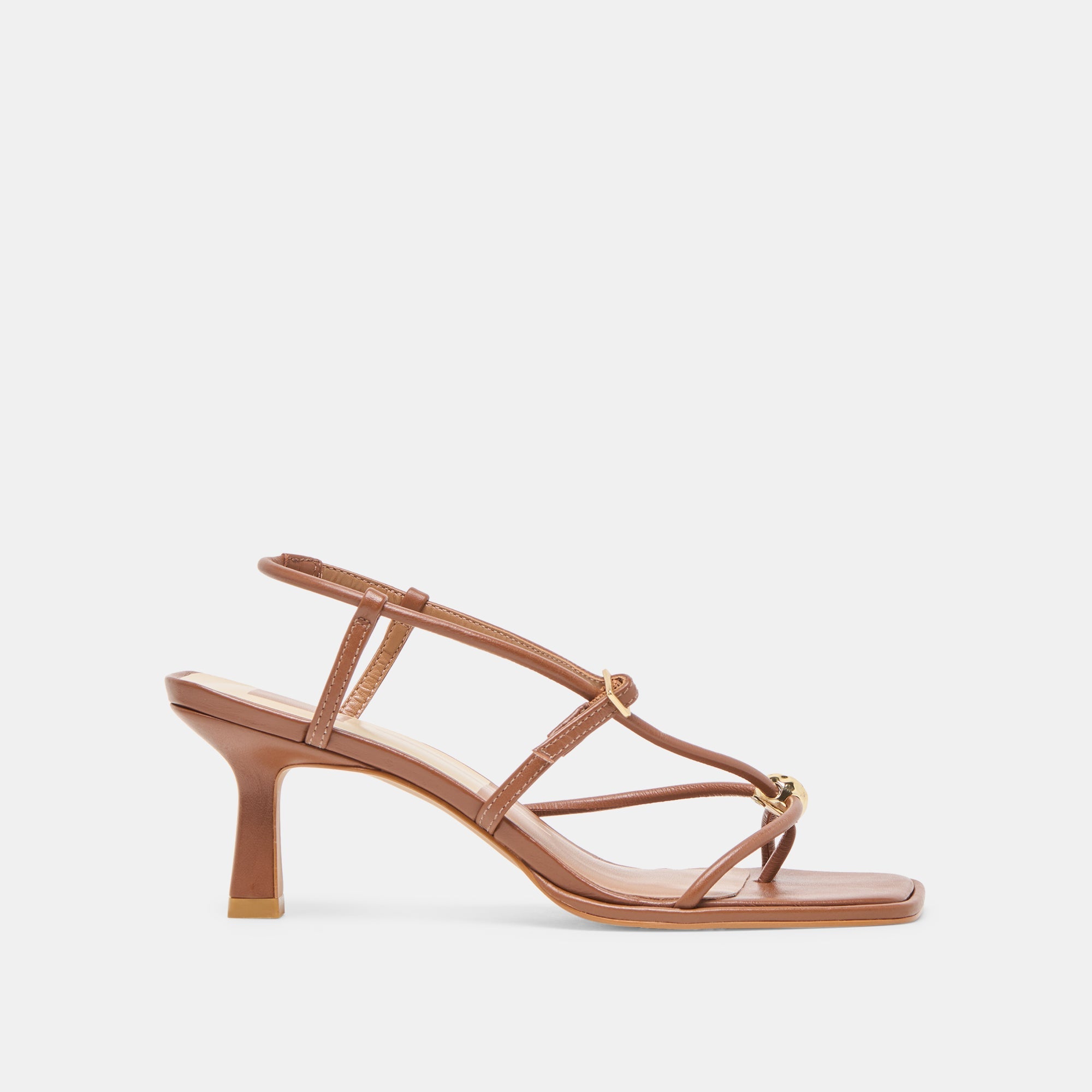Mylee Cognac Leather Heels / Dolce Vita