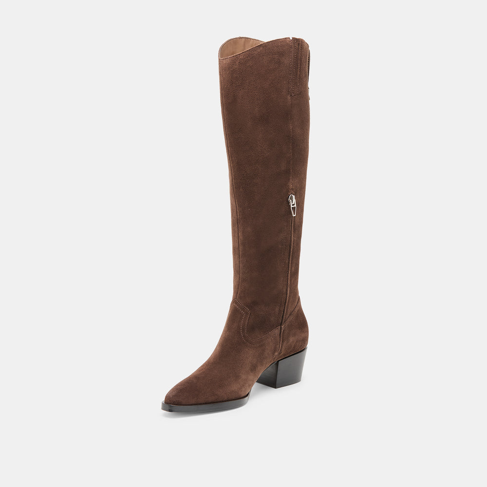 Virona H2O Waterproof Dk Brown Suede Boots / Dolce Vita